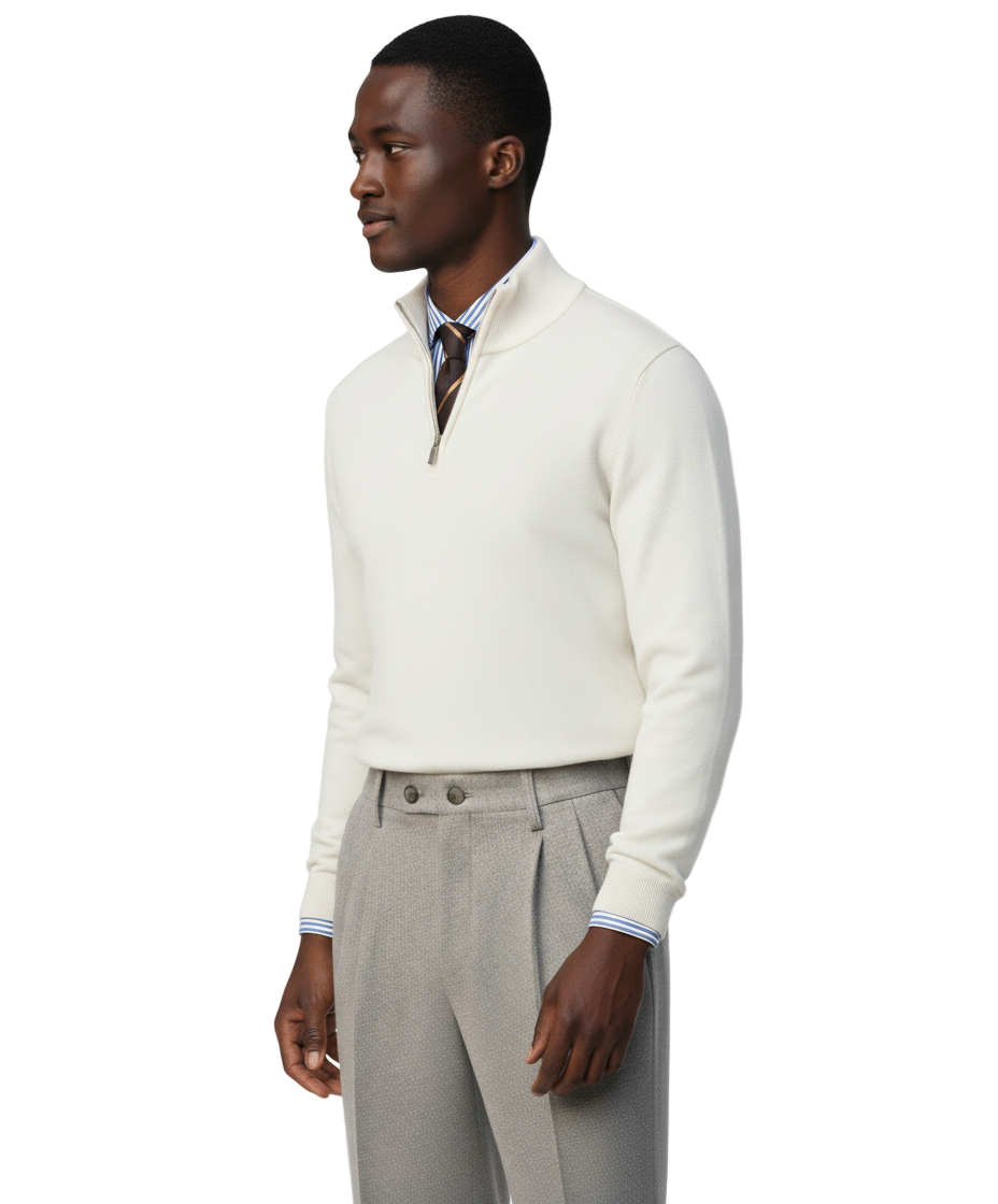 Stand Collar Knitted Sweater