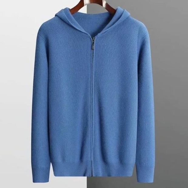 Casual  Zipper Hooded Sweater