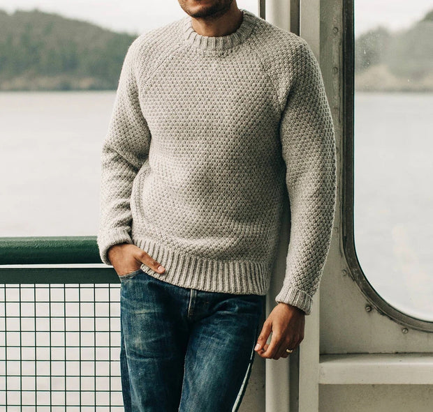 Casual Solid Color Round Neck Sweater