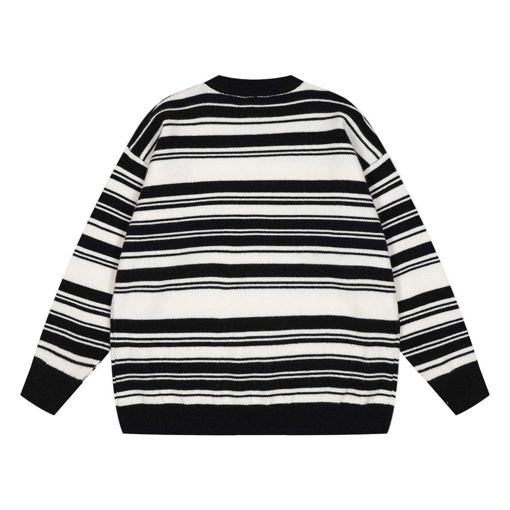 Knitted Striped Pullover