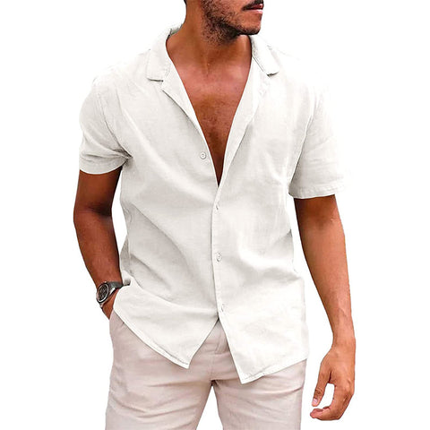 Short Sleeve Casual Button - Down Shirt