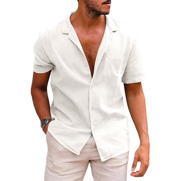 Short Sleeve Casual Button - Down Shirt