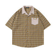 Fashion Plaid Short Sleeve Shirt