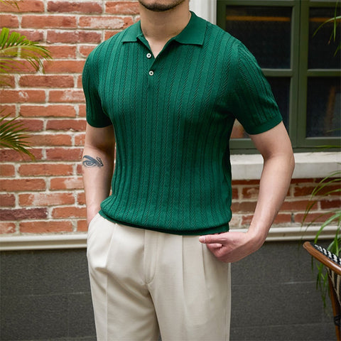 Lyocell Slim Fit Polo Shirt