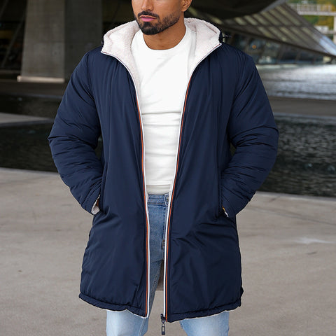 Reversible Hooded Windbreaker Coat