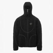 Lamb Wool Hooded Zipper Jacket