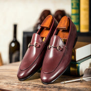 Casual Horsebit Leather Shoes Round Toe