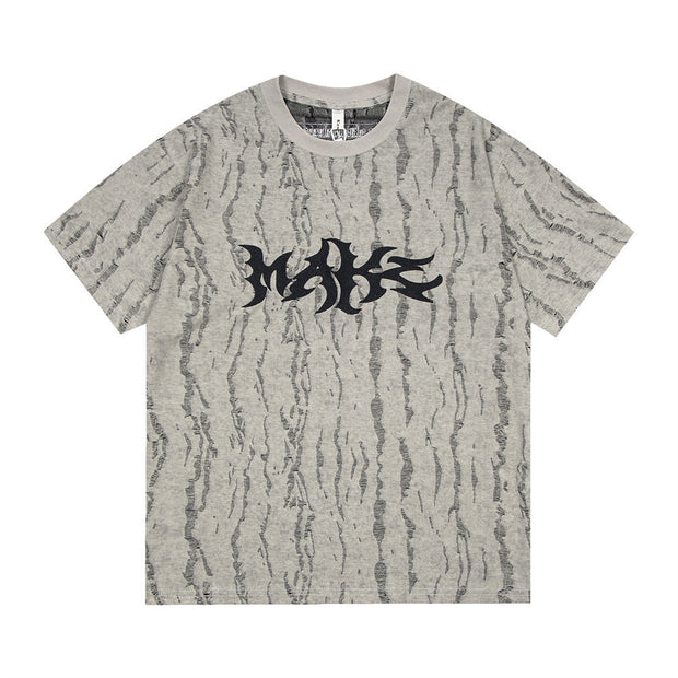 Gothic Letter Cotton T-Shirt – Fashion Statement Streetwear Top