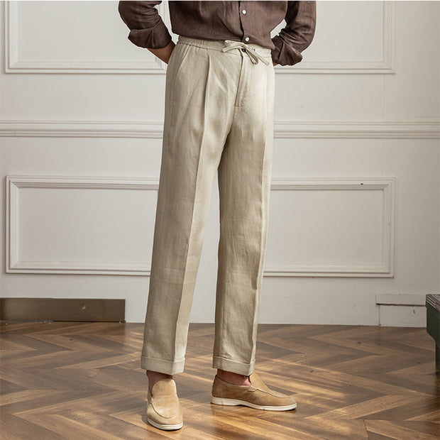 Casual Thin Lightweight Linen Drawstring Pant