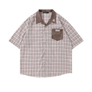 Fashion Plaid Short Sleeve Shirt