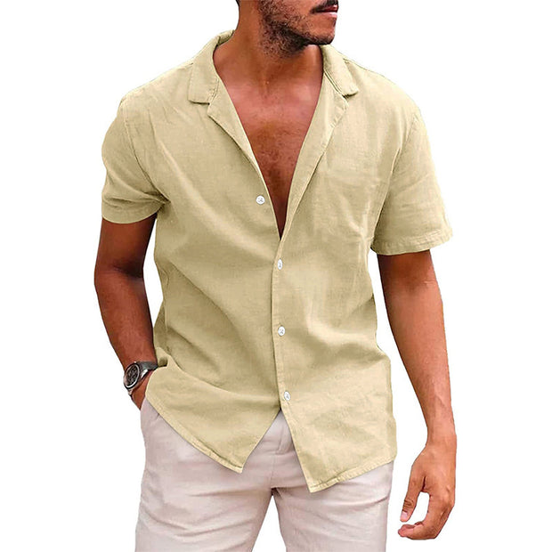Short Sleeve Casual Button - Down Shirt