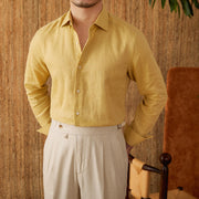 Linen Italian Long Sleeve Casual Shirt