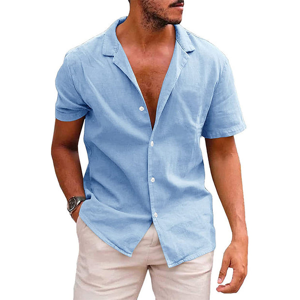 Short Sleeve Casual Button - Down Shirt