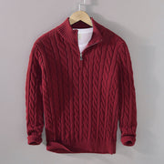 Loose Knit Zip Pullover