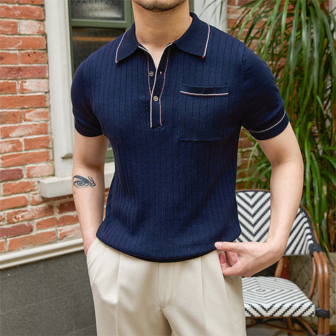 Old Money Short-sleeved Polo Shirt