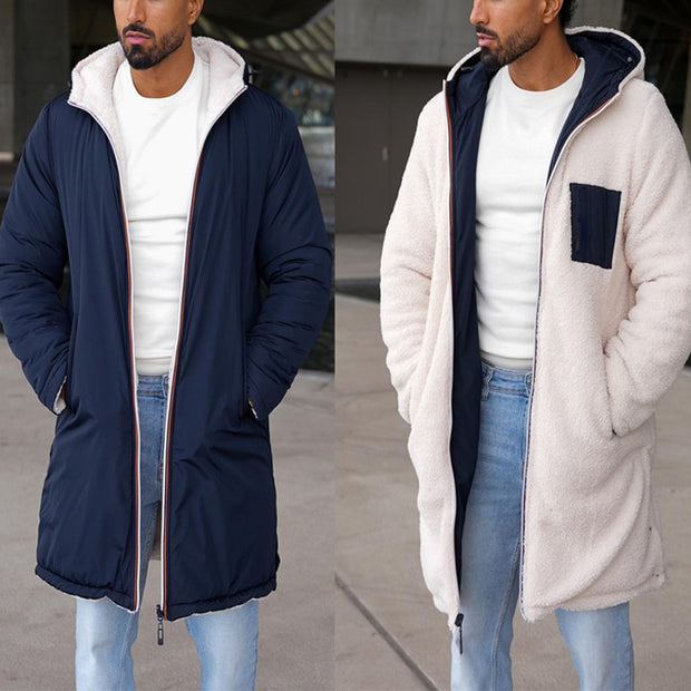 Reversible Hooded Windbreaker Coat