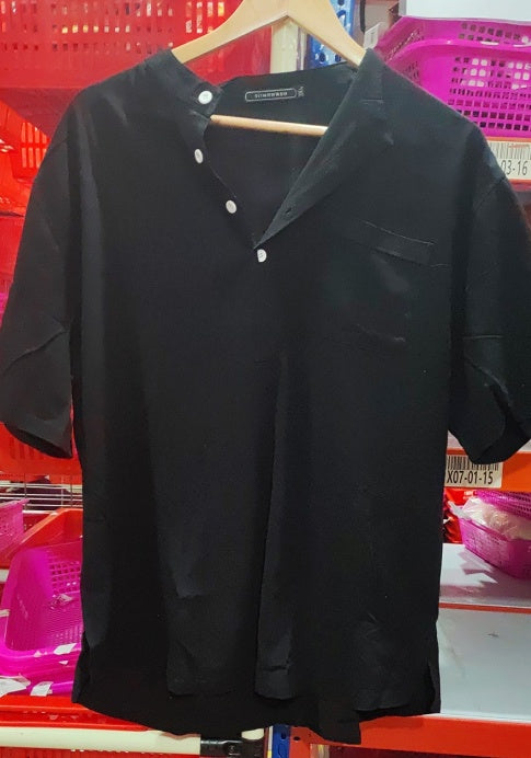 Casual Linen V-Neck Beach Shirt