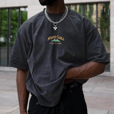 Loose - Fit Vintage Printed T-Shirt