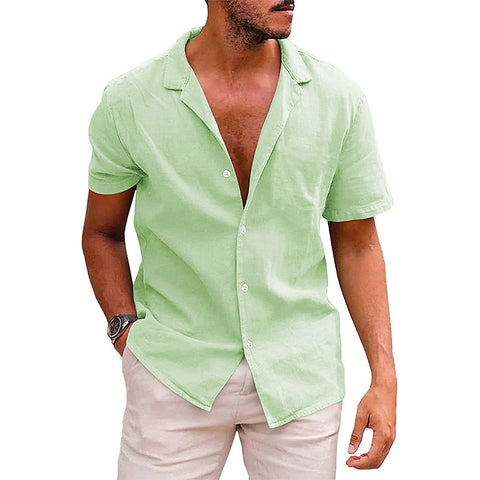 Short Sleeve Casual Button - Down Shirt