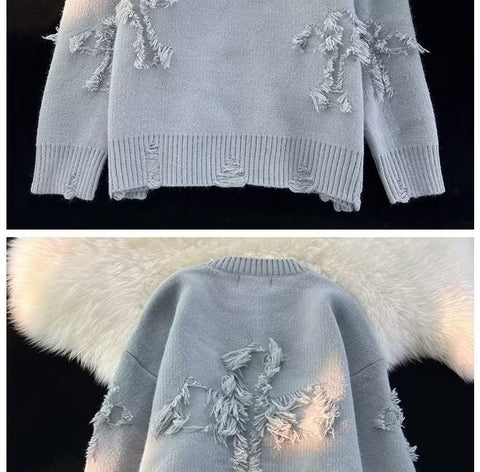 Ripped Knit Sweater