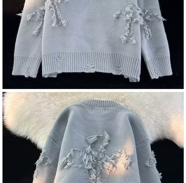 Ripped Knit Sweater