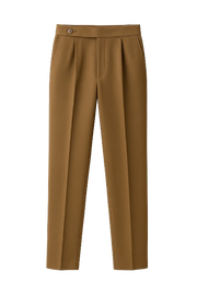Mid-High Waist Straight Cropped British Pant