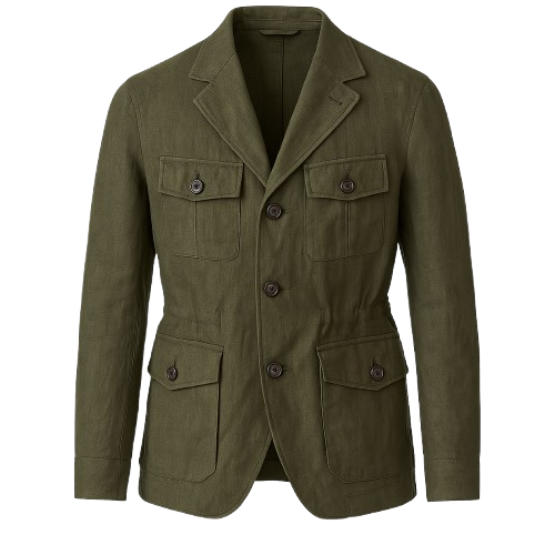 Tailored Retro Casual Linen Jacket