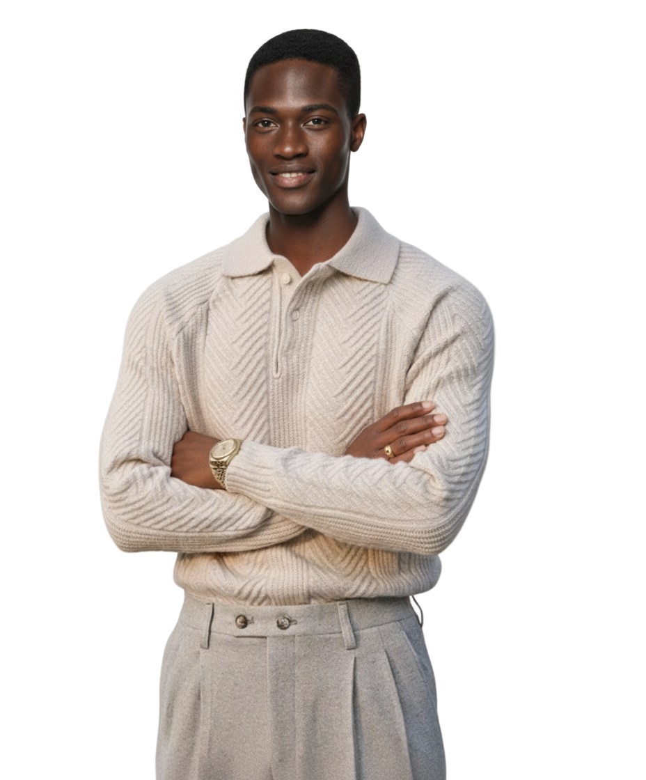 Knitted Lapel Sweater