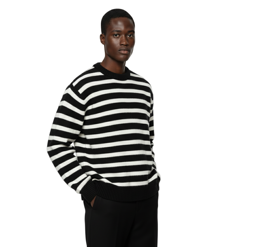 Knitted Striped Pullover