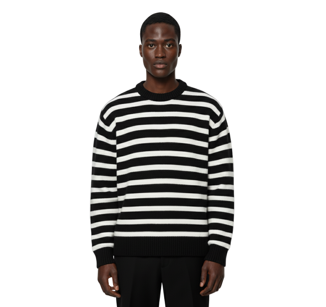 Knitted Striped Pullover