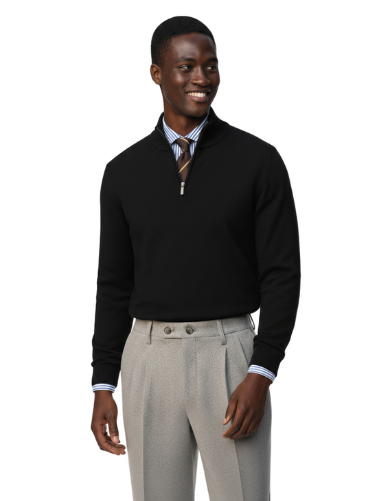 Stand Collar Knitted Sweater