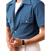 Cuban Collar Short Sleeve Shirt