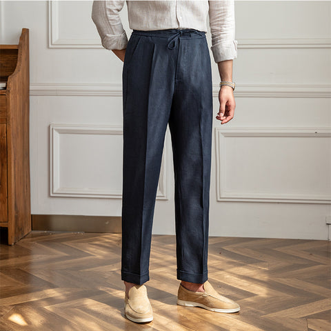 Casual Thin Lightweight Linen Drawstring Pant