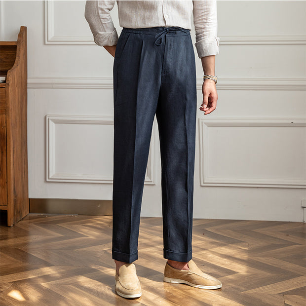 Casual Thin Lightweight Linen Drawstring Pant