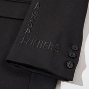 Black Embroidered Decorative Blazer