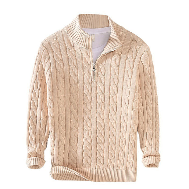 Loose Knit Zip Pullover