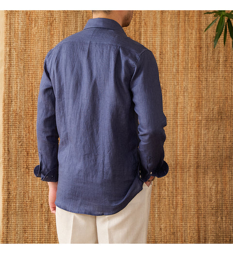 Linen Italian Long Sleeve Casual Shirt