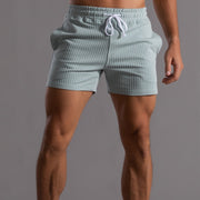 Vertical Stripe Cotton Fitness Running Short