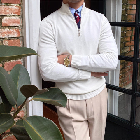 Stand Collar Knitted Sweater