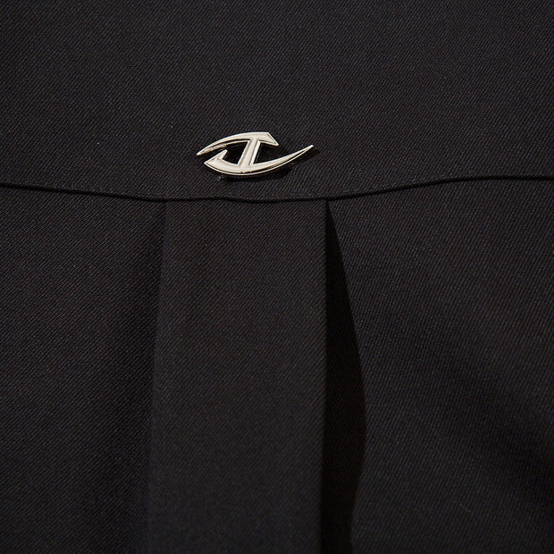 Black Embroidered Decorative Blazer