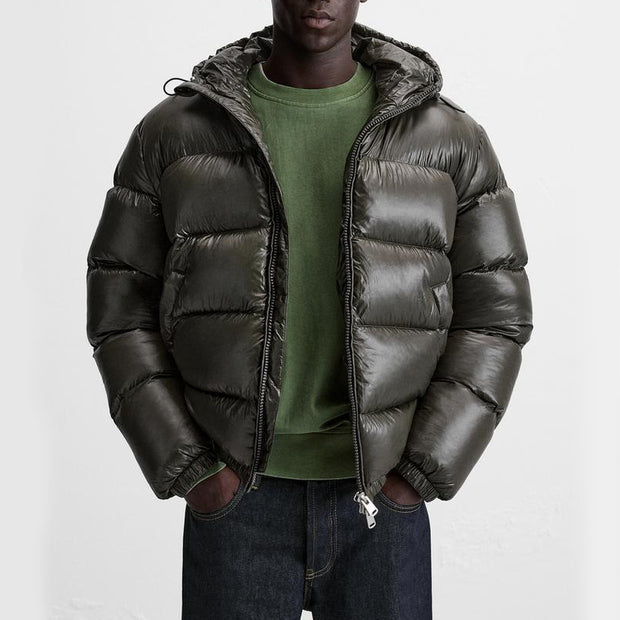 Lightweight Short Hooded Down Jacket