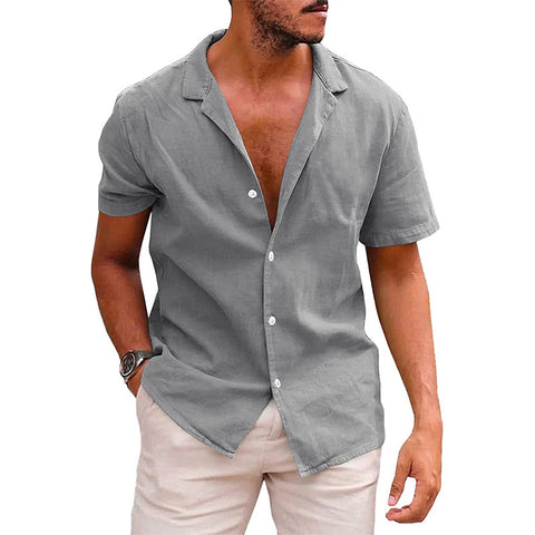 Short Sleeve Casual Button - Down Shirt