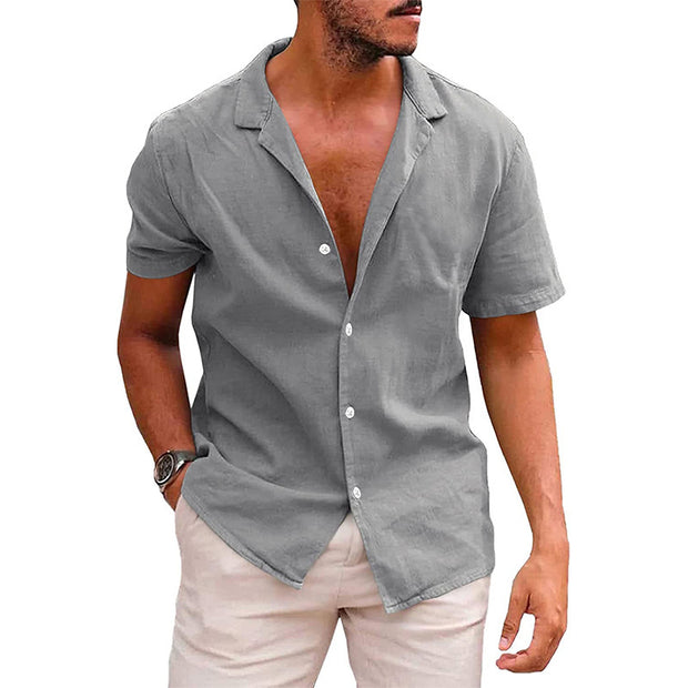 Short Sleeve Casual Button - Down Shirt