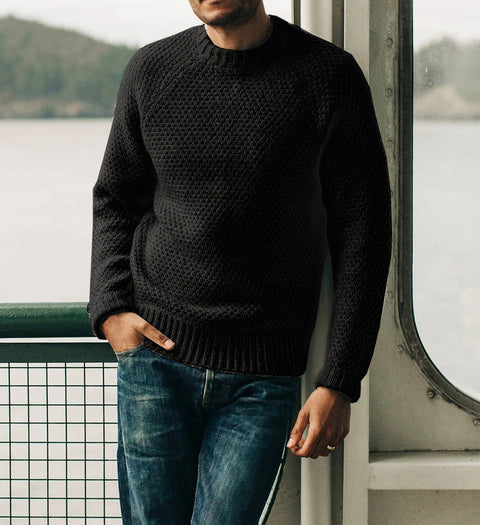 Casual Solid Color Round Neck Sweater