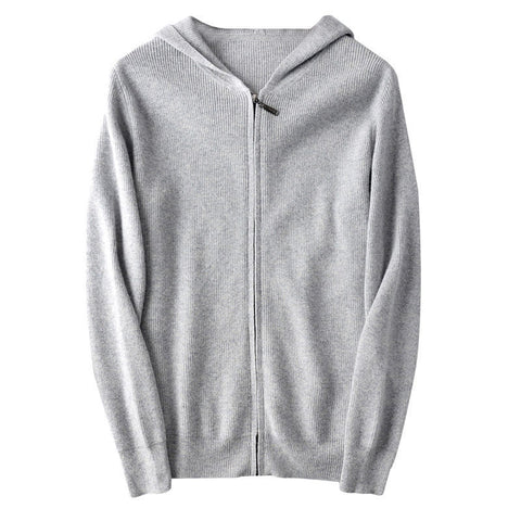 Casual  Zipper Hooded Sweater