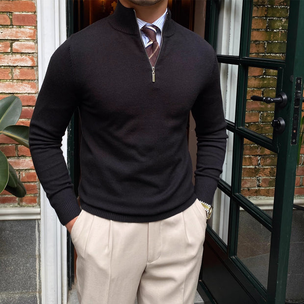 Stand Collar Knitted Sweater