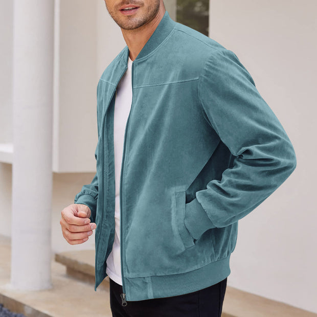Classic Solid Color Retro Suede Jacket
