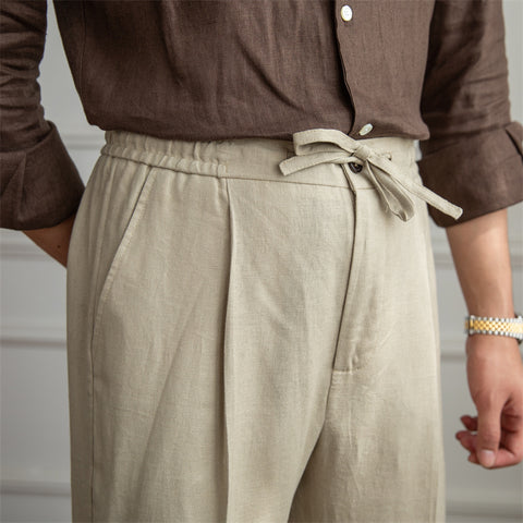 Casual Thin Lightweight Linen Drawstring Pant