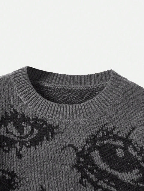 Versatile Contrast Color Knitted Sweater