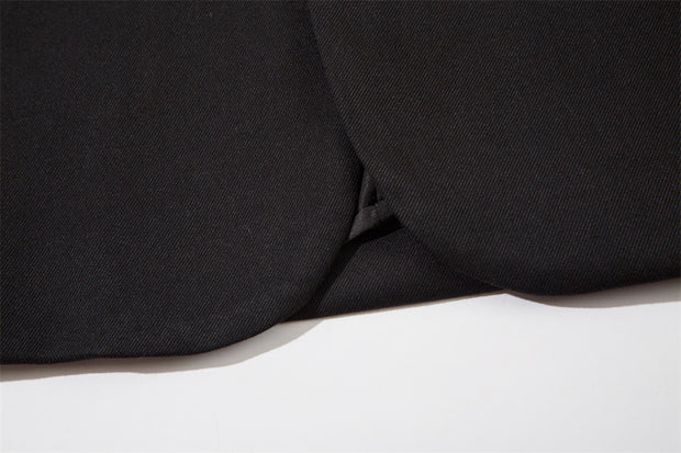 Black Embroidered Decorative Blazer